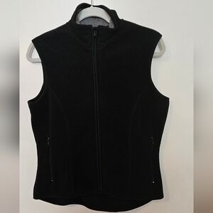 GAP Jackets Coats Black Fleece Vest Front Zipper with Packets Size: S